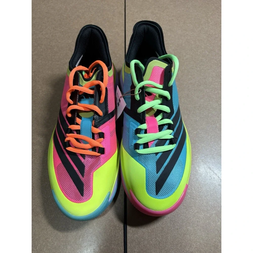 adidas Adizero Select 3.0 Low Lucid Pink Preloved Lime Mens Size 8.5 JR8281 NEW